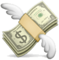 Download Flying Money Emoji 128 Png