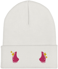 Red Demon Horns Cuffed Beanie - Graveyard Rave Toque Png