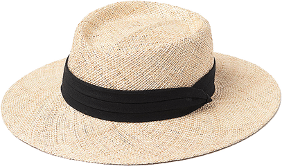 Yacht Hopper Straw Boater Hat - Hat Png