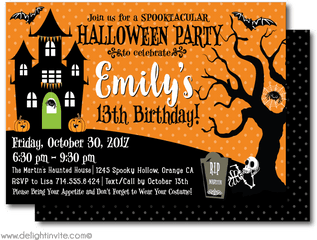 Library Of Halloween Invitation Svg Stock Png Files - Haunted House Birthday Invitations Templates