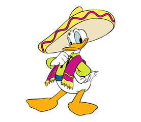 Download Fun Caps U003e 181 - 210 Donald Iv Donald Duck Mexican Donald Duck With Sombrero Png