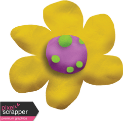 Playdough Flower 03 Graphic By Gina Jones Pixel - Dot Png