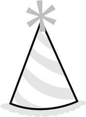 Download Party Hat Clip Art - Party Hat Black And White Birthday Hat Png White