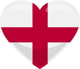 England Heart Flag - England Flag Heart Png