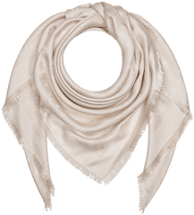 One Size Monogram Lurex Scarf Beige - Scarf Png