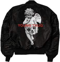 Cherub X Skull Bomber - Young Thug Cherub Png