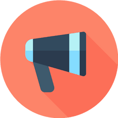 Megaphone Png Icon - Circle