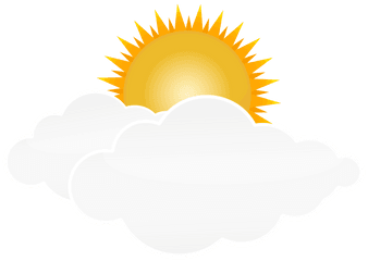 Sun With Clouds Png Transparent Clip Art Image And - Sun And Clouds Png