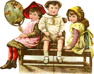 Antique Images Free Victorian Clip Art Children - Victorian Art Children Playing Png