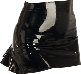 Black Latex Rubber Mini Skirt No - Black Skirt Transparent Background Png