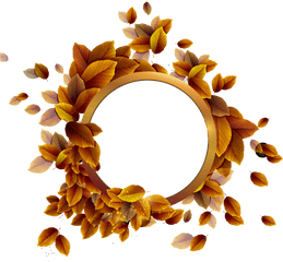 Download Free Png Fall Leaves Round Frame Gallery - Round Photo Frame Png