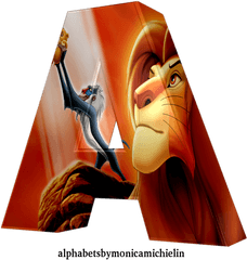 Monica Michielin Alfabetos Lion King Alphabet And Icons Png - Illustration