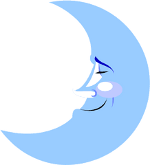 Download Hd Graphics For Blue Crescent Moon - Half Cartoon Animated Moon Clipart Png