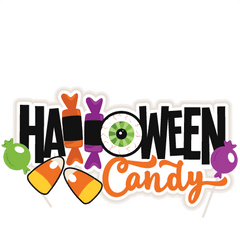 Halloween Candy Title Svg Scrapbook Cut - Graphic Design Png