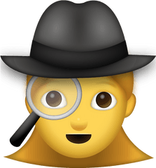 Download Girl Detective Emoji Free Ios Emojis - Woman Detective Emoji Png