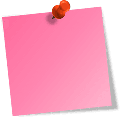 Paper Clipart Sticky Note - Post It Pink Png