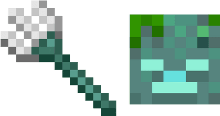 Minecraft Trident Png - Minecraft Pico De Diamante