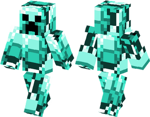Diamond Creeper Minecraft Skin Hub - Diamond Creeper Minecraft Skin Png