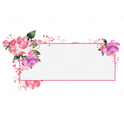 Watercolor Floral Flower Border By Shamma136 - Flower Png