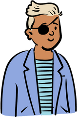 Man With An Eyepatch Clipart - Illustration Png