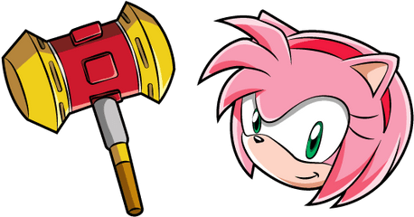 Sonic Amy Rose And Pico Hammer - Amy Rose Pico Pico Hammer Png