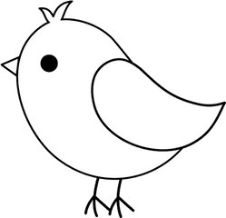 Cute Bird Drawing Easy Png Outline