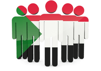 People Icon Illustration Of Flag Sudan - Sudan Png