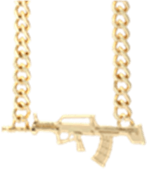 Gold Gun - Roblox Transparent Roblox Gold Chain Png