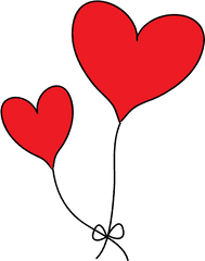 Clipart Heart Balloon Transparent - Red Heart Balloon Clipart Png