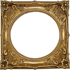 Vintage Gold Gilded Frames Free - Gold Picture Frame Template Png