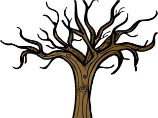 Download Hd Dead Tree Clipart Melonheadz - Halloween Tree Winter Tree Clipart Png