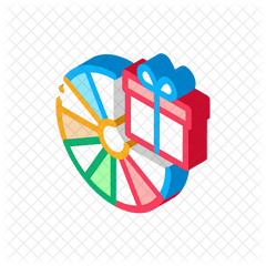 Wheel Fortune Icon Of Isometric Style - Vector Graphics Png