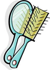 Vector Illustration Of Personal - Cartoon Hair Brush And Comb Png