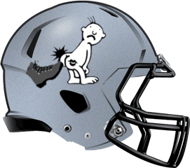 Pin - Football Helmet With Dog Logo Png