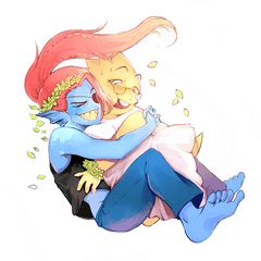 Undertale Drawings - Undertale Alphys And Undyne Png