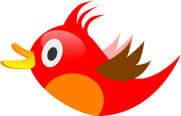 Bird Clip Art - Cartoon Red Bird Png