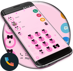 Ribbon Black Pink Contacts U0026 Dialer Phone Theme - Portable Png