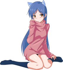 Anime Girl Full Body Png - Long Hair Anime Drawing Full Body