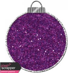 Touch Of Sparkle Christmas Ornament Purple Glitter Graphic - Christmas Ornament Png