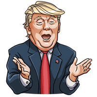 Trump Presidency Of Sticker Donald Cartoon Man - Free PNG