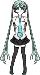 Hatsune Miku As A Danganronpa Sprite Vocaloid - Fictional Character Png