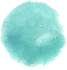 6 Turquoise Watercolor Circle - Watercolor Paint Png