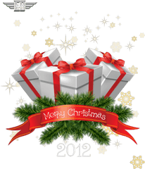 Free Merry Christmas Psd Vector Graphic - Vectorhqcom Christmas Gifts Png Transparent