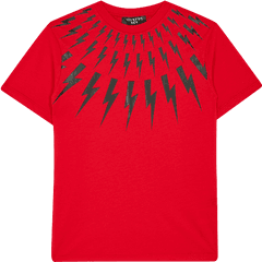 Red Lightning T - Shirt Active Shirt Full Size Png Active Shirt