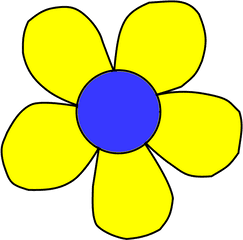 Blue And Yellow Flower Png Svg Clip Art For Web - Download Flowers Clip Art Yellow