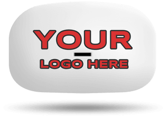 Custom Logo - White Lip Guard Horizontal Png