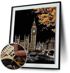 Big Ben - Scratch Art Png