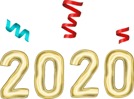 New Year 2020 Text Font Symbol For Happy Celebration 2020 - Free PNG