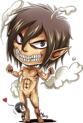 Attack - Eren Titan Chibi Png