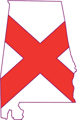 Download Hd Flag Outline States State United America - State Of Alabama With Flag Png